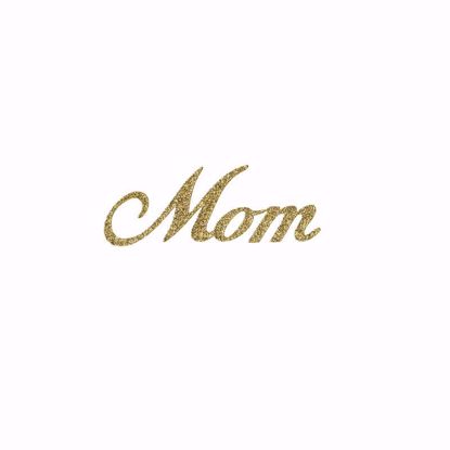 Picture of 1.5" Glitter Gold Script-Mom