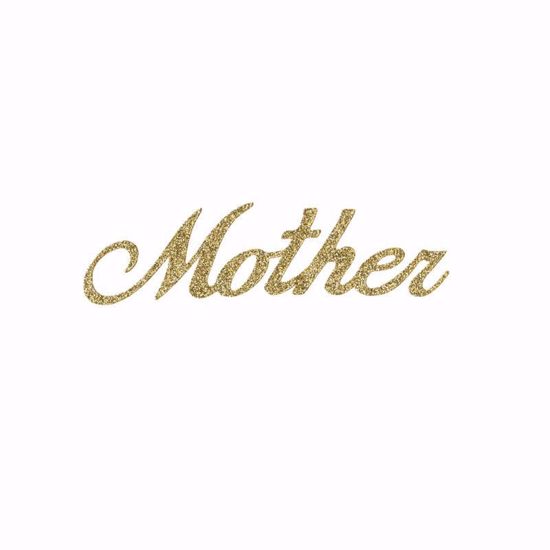 Picture of 1.5" Glitter Gold Script-Mother