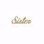 Picture of 1.5" Glitter Gold Script-Sister