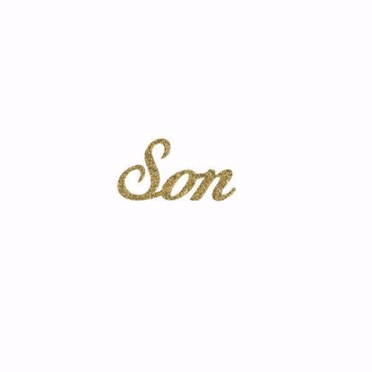 Picture of 1.5" Glitter Gold Script-Son