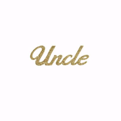 Picture of 1.5" Glitter Gold Script-Uncle