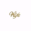 Picture of 1.5" Glitter Gold Script-Wife
