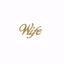 Picture of 1.5" Glitter Gold Script-Wife