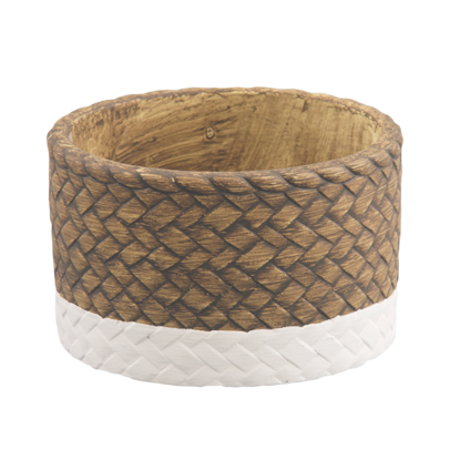Picture of Two-Tone Basket Weave Planter 4.5"