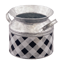 Picture of Black and White Gingham Milk Can Vase
