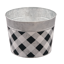 Picture of Black and White Gingham Pot Cover 9"