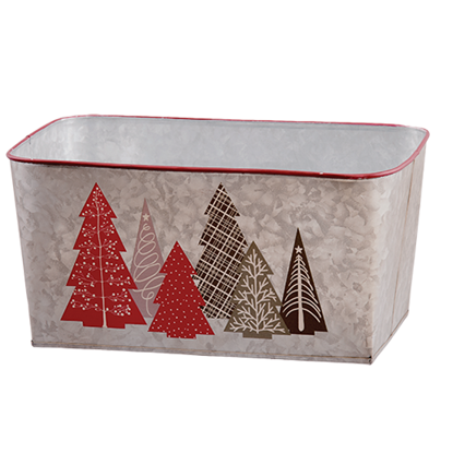 Picture of Patterned Christmas Tree Planter 12"