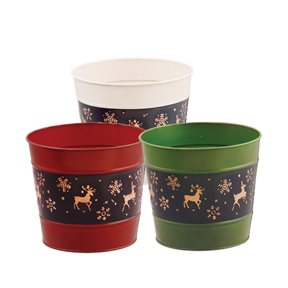Picture of Holiday Theme Pot Cover Assortment 4.75"