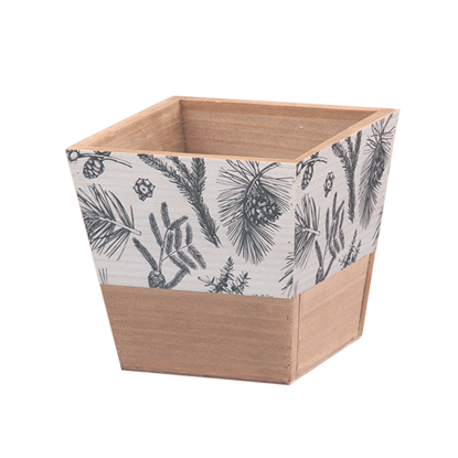 Picture of Evergreen Square Taper Wooden Planter 4.5"