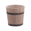 Picture of Gray Wash Wooden Whiskey Barrel Pot Cover 4"