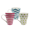 Picture of 3 Asst Dots & Stripes Mug 10Oz