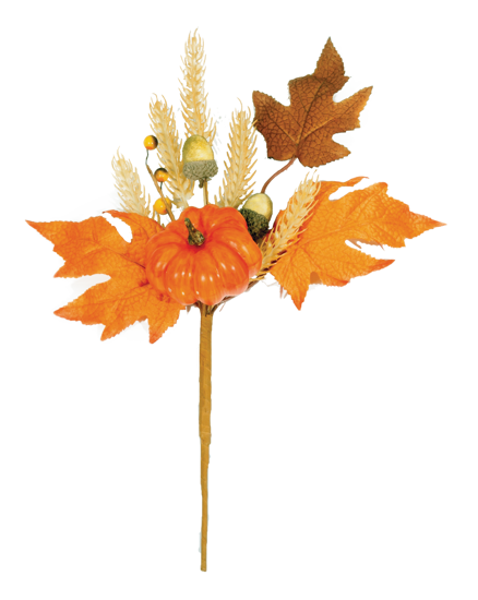 Picture of Fall Theme Pumpkin Acorn Berry  Pick (11")