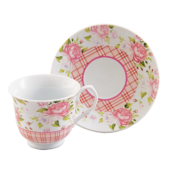 Picture of Pink Rose Porcelain Cup and Saucer