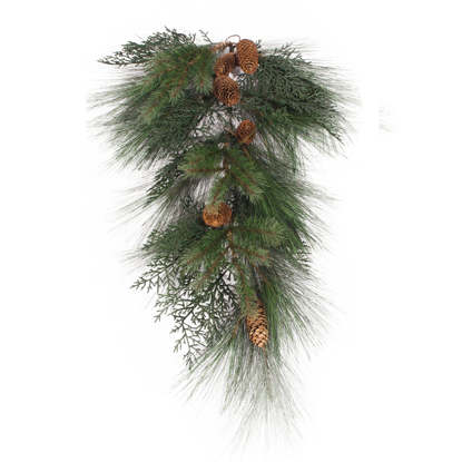 Picture of Evergreen Teardrop-Mixed Pine with Cedar Cones (Plastic, 30")