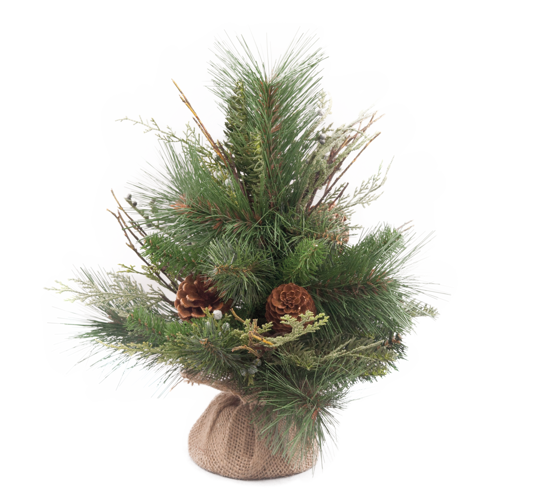 Picture of Evergreen Tree-Mixed Pine with Cones & Berries (24 Branches, 12")