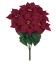 Picture of 21" Burgundy Red Velvet Poinsettia Bush x 7