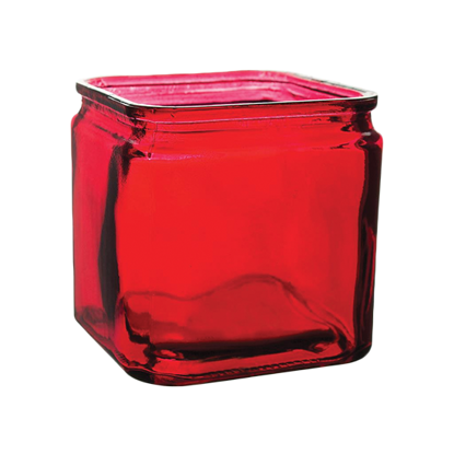 Picture of 5" Square Vase-Ruby