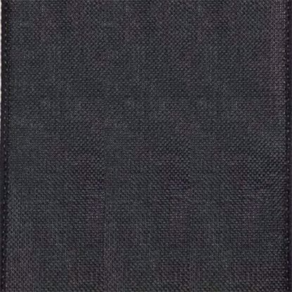 Picture of #9 Linen Canvas Wired Ribbon- Black