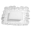 Picture of White Square Pillow with Lace Edge & Styrofoam Base