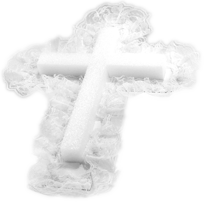 Picture of Cross w/Styrofoam Design Base and Lace Trim