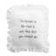 Picture of Footprints White Satin Pillow W/Lace Ribbon And Inscription
