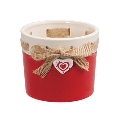 Picture of Heart Charm Two-Tone Planter 5" 