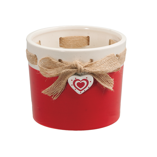 Picture of Heart Charm Two Tone Planter-5"