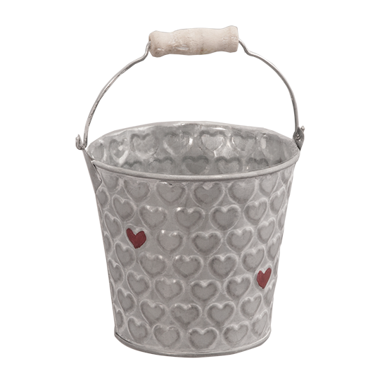 Picture of Galvanized Heart Stamp Pail 4"