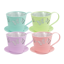Picture of Pastel Butterfly Cup/Saucer  Assortment 5"