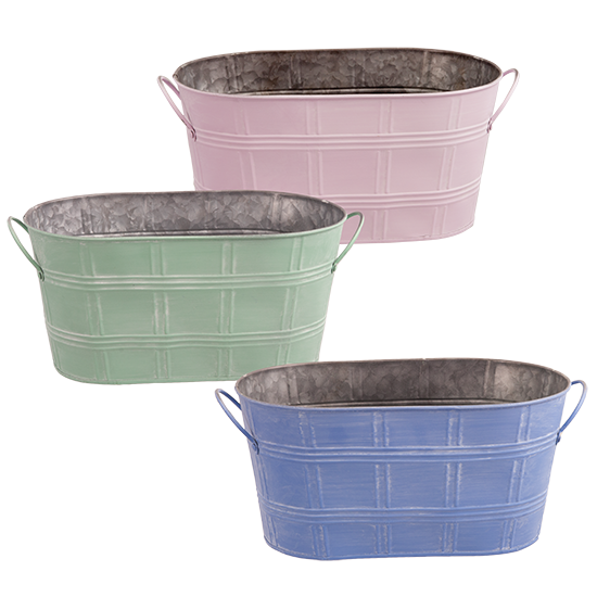Picture of Pastel Shades Oval Planter Assortment 12"