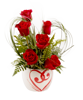 Picture of White Heart Swirl Planter 5"