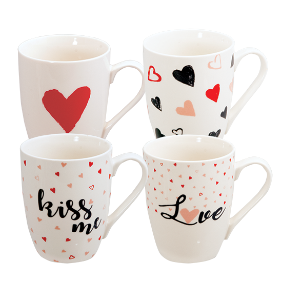 Picture of 4 Asst Love Mugs 12oz