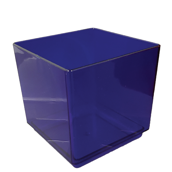 Picture of 4" Plastic Cube - Cobalt