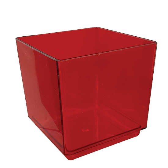 Picture of 4" Plastic Cube - Ruby