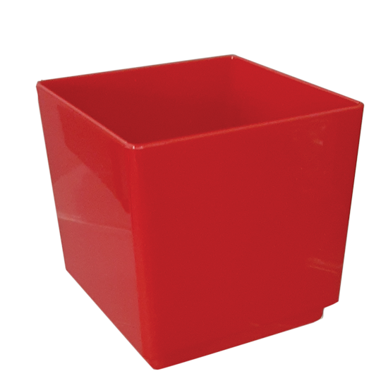 Picture of 4" Plastic Cube - Red