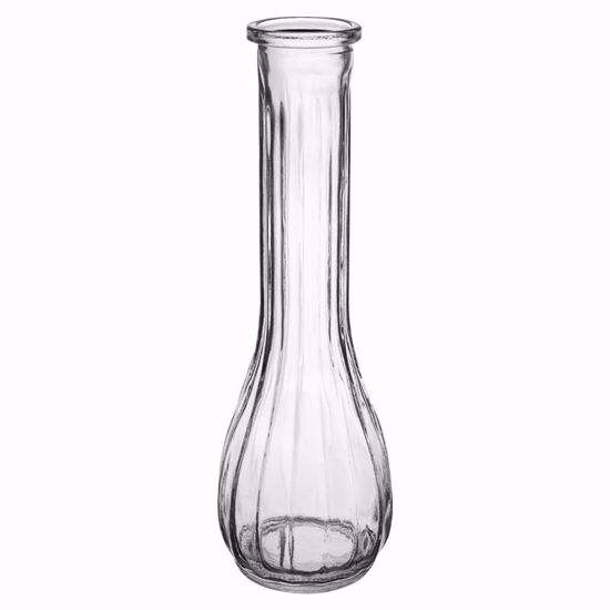 Picture of 9" Swirl Glass Bud Vase - Clear