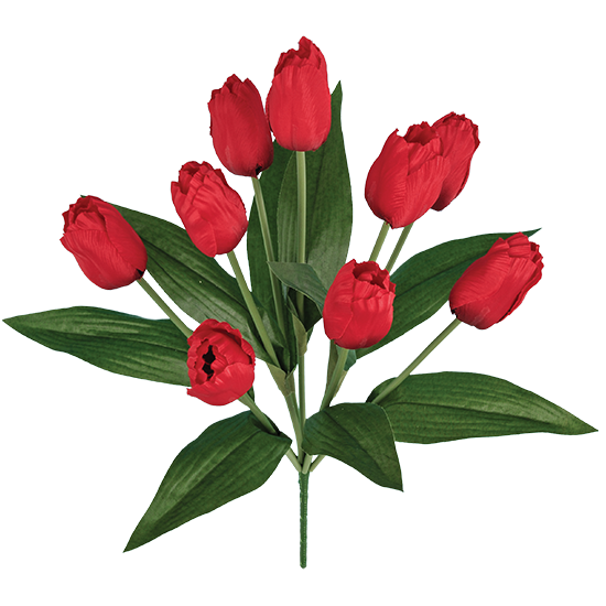 Picture of Red Tulip Bush (9 Blooms, 18")