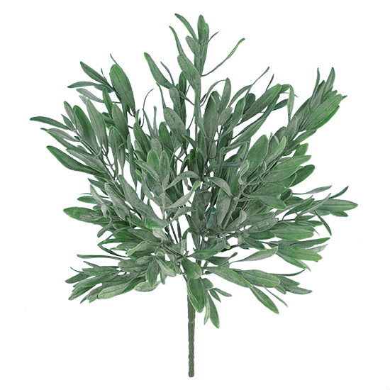 Picture of Olive Leaf Bush (Plastic, 7 Stems, 14")