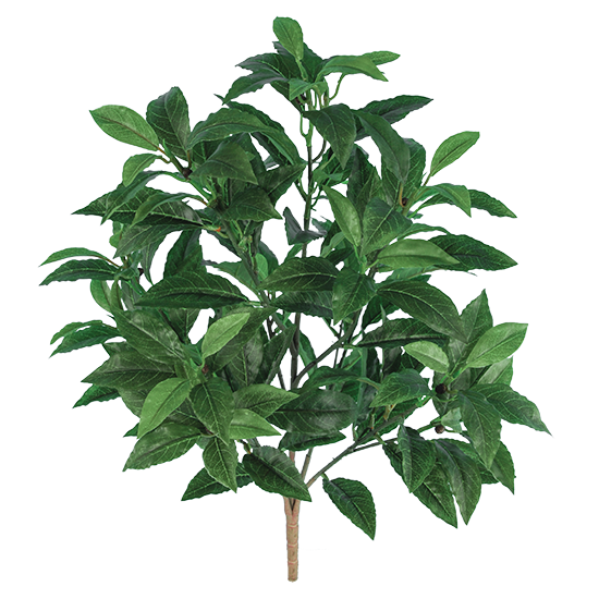 Sweet Home Deco Artificial Lemon Leaf Bushes - Set Of 3 Small Faux Greenery For DIY Crafts