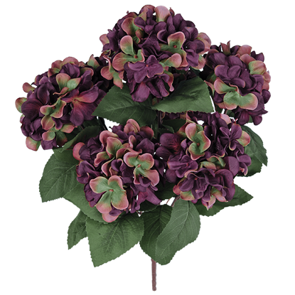Picture of Purple/Mauve Hydrangea Bush (7 Stems, 21")