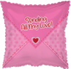 Picture of 17" 2-Sided Foil Balloon: Happy Valentine's Day Pink Envelope (Front & Back)