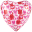 Picture of 17" 2-Sided Foil Balloon: Happy Valentine's Day Heart Block Clear