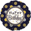 Picture of 17" 2-Sided Foil Balloon: Happy Birthday Navy