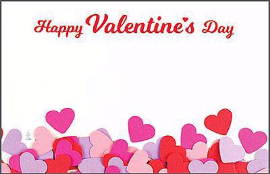 Picture of Happy Valentine's Day Capri Enclosure Card (Pack 50)