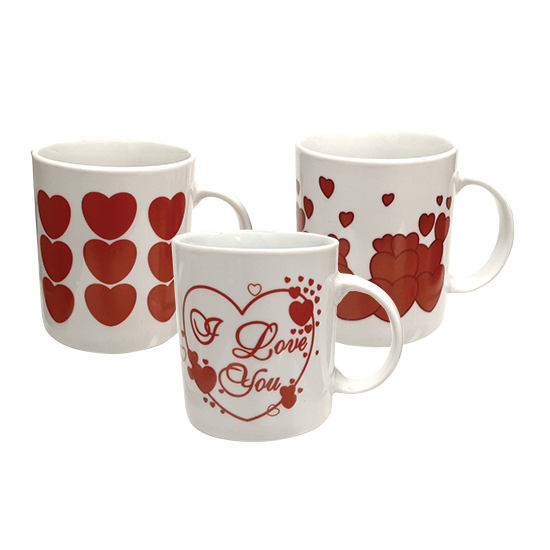 Picture of Retro Valentine Mugs-3 Assorted