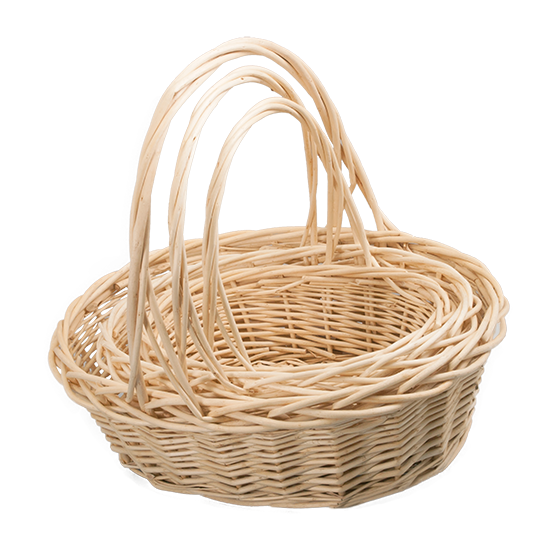 Picture of Oval Willow Basket Set -Natural(3 sizes)