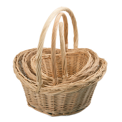 Picture of Oval Willow Basket Set-Natural (3 Sizes)