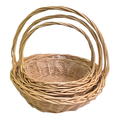 Picture of S/3 Jumbo Round Willow W/Handle
