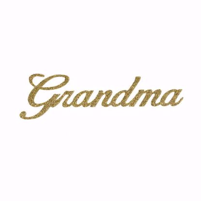 Picture of 1.5" Glitter Gold Script-Grandma