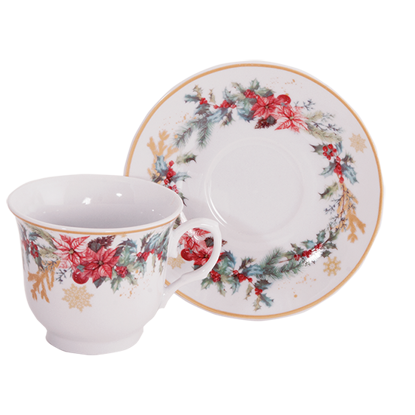 Picture of Poinsettia Teacup/Saucer